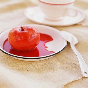 Poached Nectarines in Chamomile Glace image