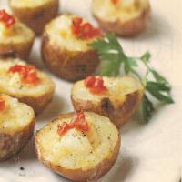 Smoked Salmon & Cheese Mini Twice-Baked Potatoes Recipe image