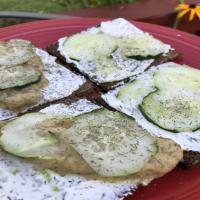 Open-Faced Sandwiches With Herbed Cream Cheese and Baby Cucumber image