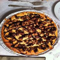 Chocolate Drizzled Peanut Butter Cheesecake image