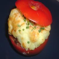 Baked Stuffed Tomatoes Topped With Mashed Potato image