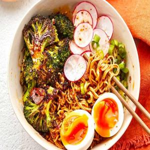 Roast broccoli & sesame ramen noodle bowls_image