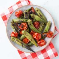 Grilled Okra and Tomatoes_image