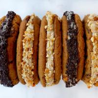 Peanut Butter and Banana Nice Cream Sandwiches image
