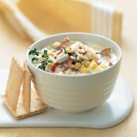 Crab-and-Corn Chowder with Bacon and Chanterelle Mushrooms_image