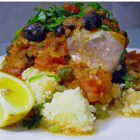 Fresh Tuna Steaks on a Bed of Couscous image