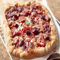 Easy Rustic Tomato and Olive Pizza image