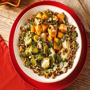 Brussels sprouts grain bowl_image