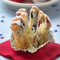 Red, White and Blueberry Muffins_image