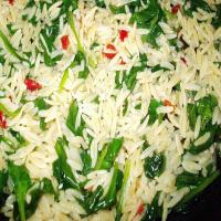 Orzo With Wilted Spinach_image