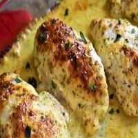 Creamy Baked Asiago Chicken Breasts image