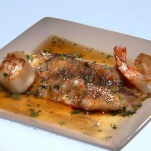 Main Challenge: Grilled Barramundi with Wasabi Sauteed Shrimp and Scallops in an Asian Broth_image