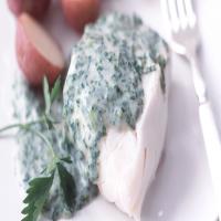 Poached Cod with Parsley Sauce image