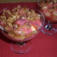 Strawberry-Sauced Crunchy Fruit Salad image