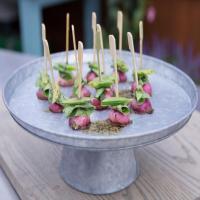 Radish and Snap Pea Bites with Rosemary Brown Butter Drizzle_image