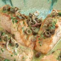 Grilled Salmon with Morel Vinaigrette image