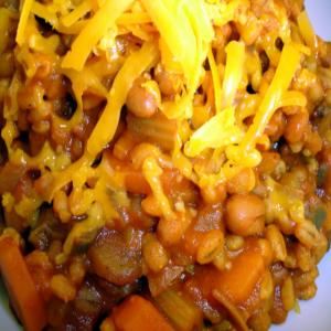 Spicy Tomato and Bean Barley Bake (Low Fat and Healthy)_image