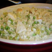 Baked Chicken, Lemon and Pea Risotto_image