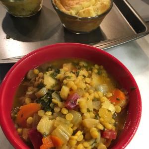 Lentil Soup with Golden Beets and Rutabaga image