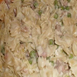 Bow Ties Alfredo With Ham and Peas (Or Broccoli)_image