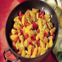 Curried Chicken and Peaches image