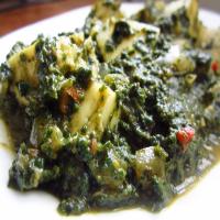 Cottage Cheese in Spinach Gravy(Palak Paneer)_image