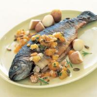 Cornmeal-Crusted Trout with Warm Tomato and Tarragon Salsa image