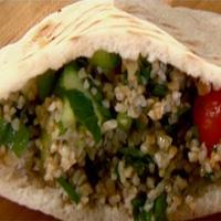 Pita Stuffed with Tabbouleh and Shards of Feta image