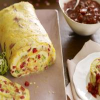 Bacon Omelet Roll with Salsa image