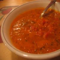 Spicy Roasted Red Pepper Soup image