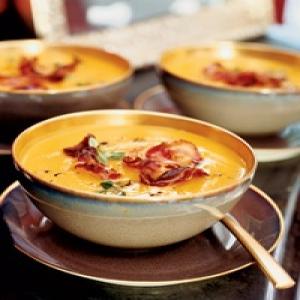 Butternut Squash Soup with Crisp Pancetta Recipe - (4.3/5)_image