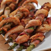 Chicken Bacon Asparagus Twists Recipe by Tasty_image