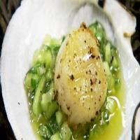 Pan-Grilled Scallops on Green Salad Recipe - (4.4/5)_image