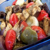 Oven Roasted Red Bell Pepper and Eggplant image