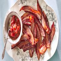 Baked Thick-Cut Bacon with Rhubarb Chutney_image