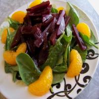 Beet, Mandarin Orange and Spinach Salad image