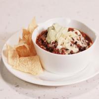 Black Bean and Beef Chili with Green Sour Cream image