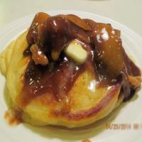 Autumn Apple Pancakes With Walnut Caramel Syrup image