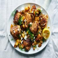 Sheet-Pan Chicken and Potatoes With Feta, Lemon and Dill_image