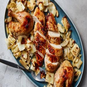 Roasted Chicken With Caramelized Cabbage_image