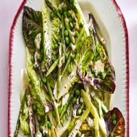 Little Gems, Asparagus, and Peas with Creamy Mustard Vinaigrette_image