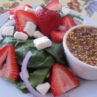 Spinach and Strawberry Salad with Feta Cheese_image