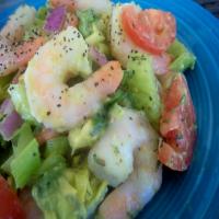 Shrimp Salad With Avocado, Celery and Red Onion_image