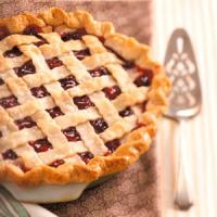 Cranberry-Cherry Lattice Pie image
