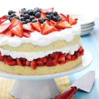 Layered Strawberry Cream Cake_image
