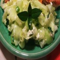 Cucumber Mint Salad With Goat Cheese image