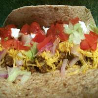 Meatless Tacos With Vegetable Protein Crumbles image