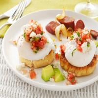 Masa Corn Cakes with Poached Eggs image