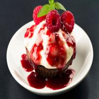 Chocolate Cupcakes with Raspberries image