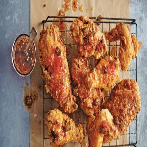 Spicy Buttermilk Fried Chicken With Pepper Jelly Drizzle image
